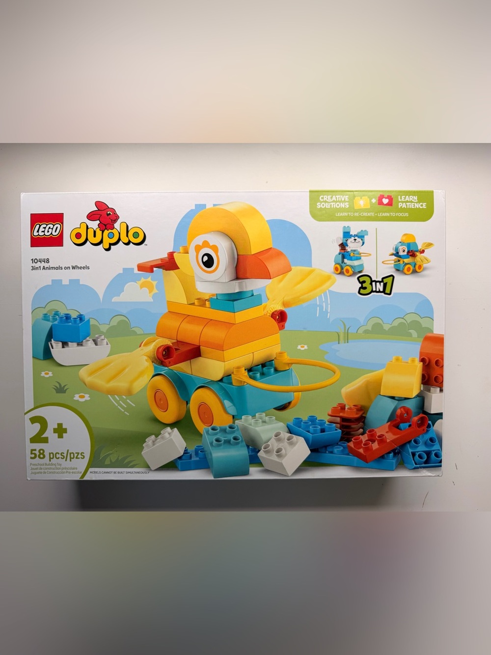 Lego Duplo 10448 3-in-1  Animal on Wheels Building Block set toddlers